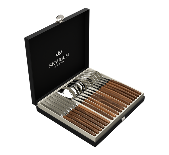 <p>Skaugum Teak bestikksett 18 delerfra Skaugum Bestikk</p>