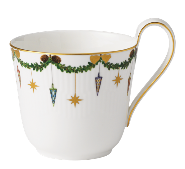 Stjerneriflet jul kopp med hank 33cl fra Royal Copenhagen