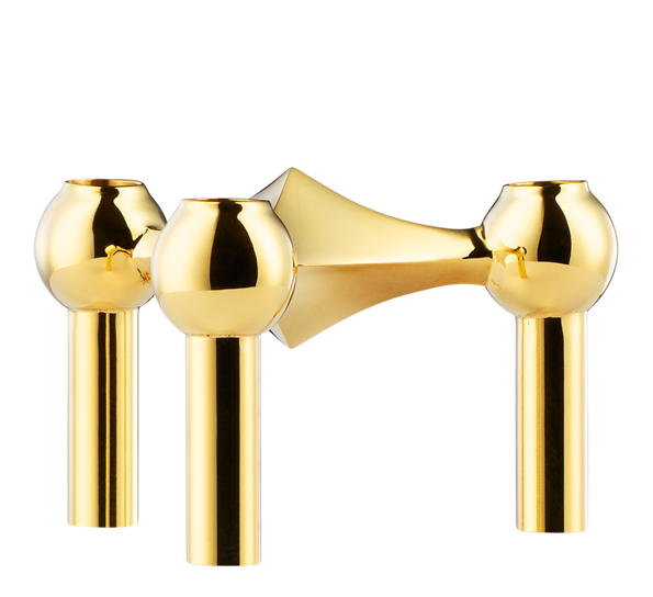 <p>STOFF lysestake h6,9 cm messing fra Stoff Copenhagen</p>