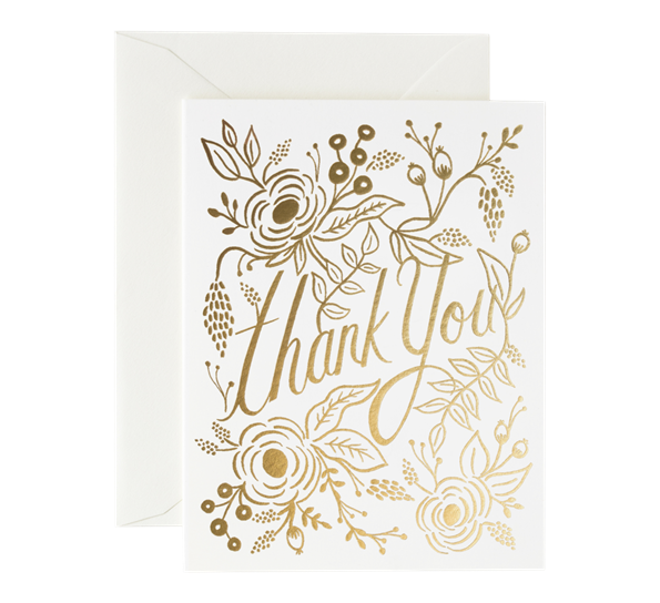 Takkekort Marion Thank You fra Rifle Paper Co.