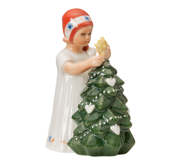 Elsa figur med juletre 13 cm hvit fra Royal Copenhagen