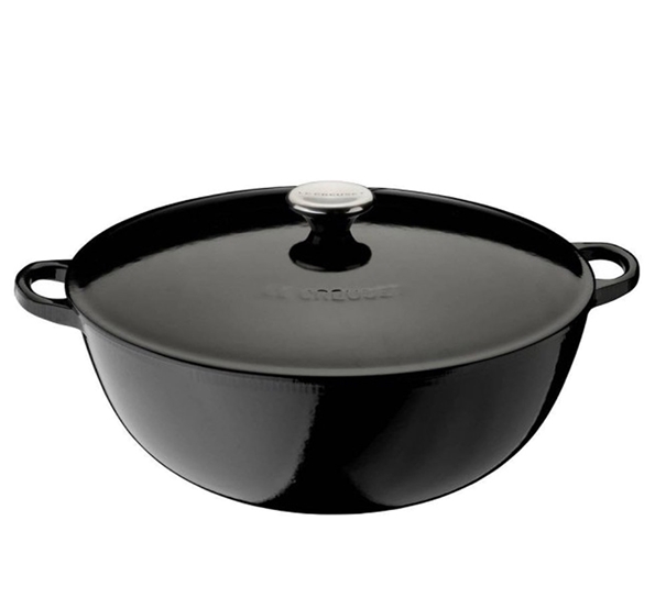 Stekegryte 7 liter blank sort fra Le Creuset