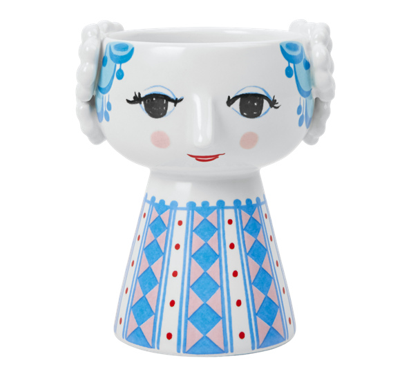 Eva lysestake h9,5 cm blå fra Bjørn Wiinblad