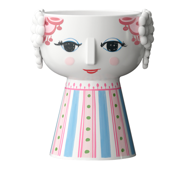 Eva lysestake h9,5 cm rosa fra Bjørn Wiinblad