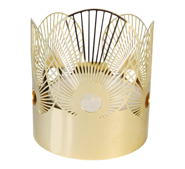 Telysestake sol 4,5x6 cm gull fra Pluto Design