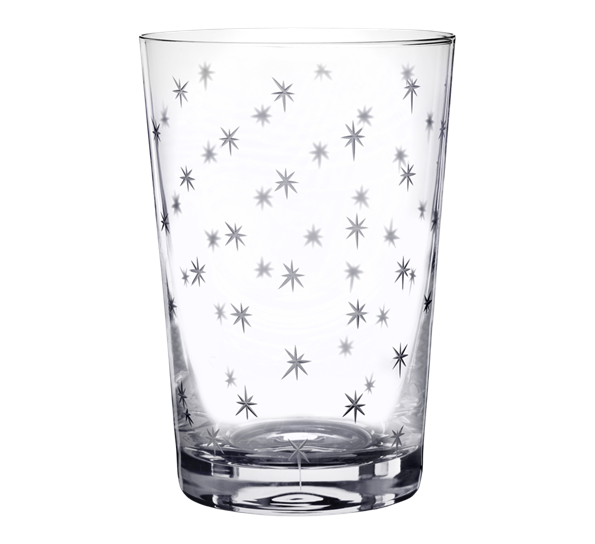 Tumbler drikkeglass stars 210 ml stk klar fra The Vintage List