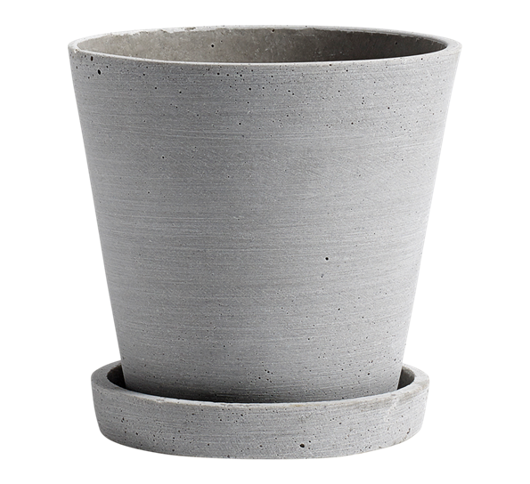 Flowerpot potteskjuler med fat M grå fra HAY
