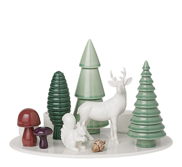 Winter Stories adventsstake vinterland 14x23 cm hvit grønn fra Dottir