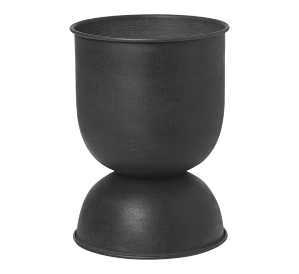 Hourglass krukke ekstra liten ø21 h30 cm sort fra Ferm Living