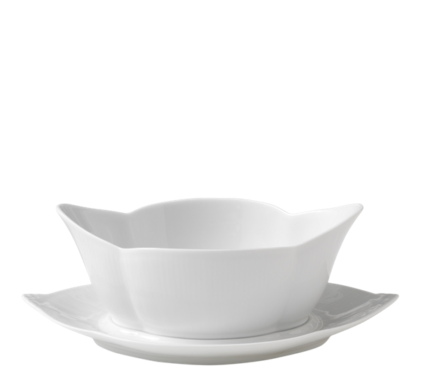 Hvit Riflet sausnebb på fot 55 cl fra Royal Copenhagen