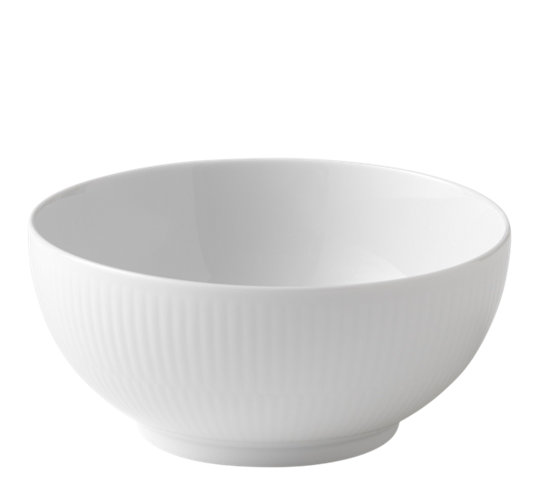 Hvit Riflet skål 15 cm fra Royal Copenhagen