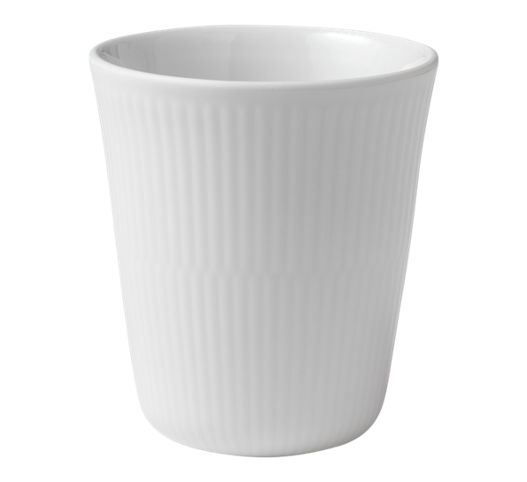 Hvit Riflet termokopp 29 cl fra Royal Copenhagen