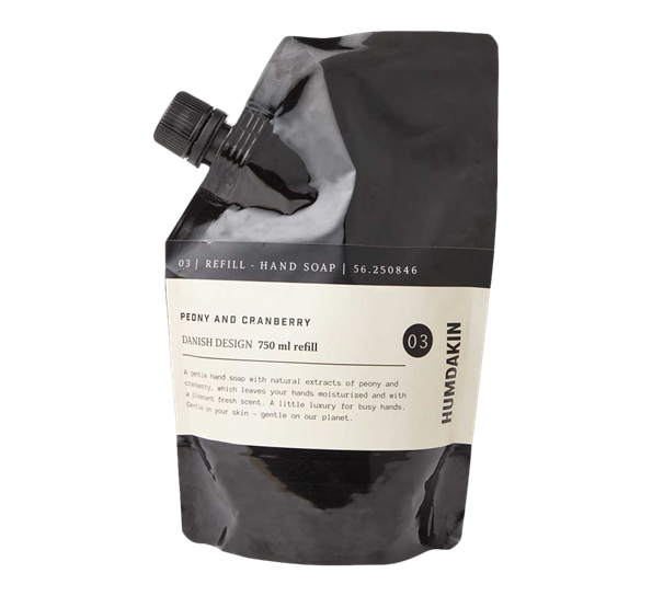 Håndsåperefill 03 pion og tranebær 750ml fra Humdakin