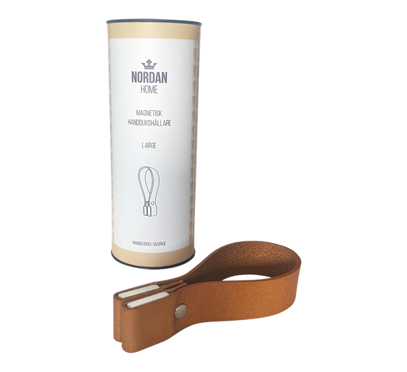 Håndklehenger natur lær magnetisk H11 cm Nordan Home