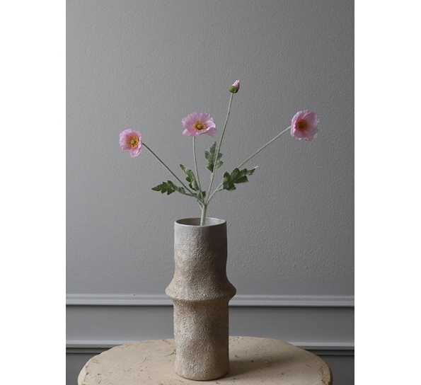 Kunstig blomst Poppy Valmue lyserosa fra Botanè Studios