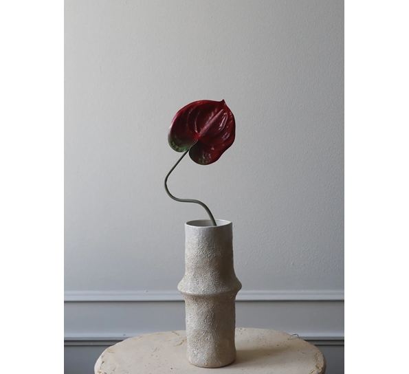 Kunstig blomst Anthurium Flamingoblomst mørkerød fra Botanè Studios