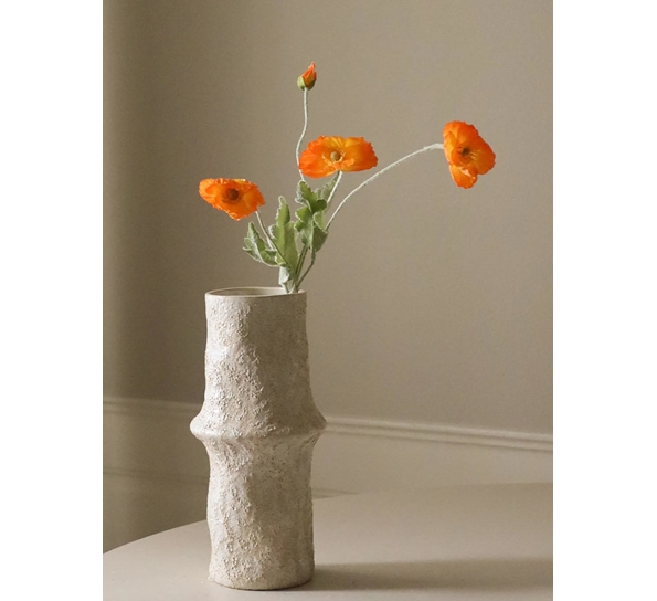 Kunstig blomst Poppy Valmue oransje fra Botanè Studios