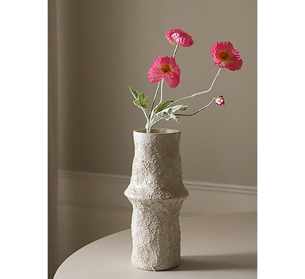 Kunstig blomst Poppy Valmue rosa fra Botanè Studios