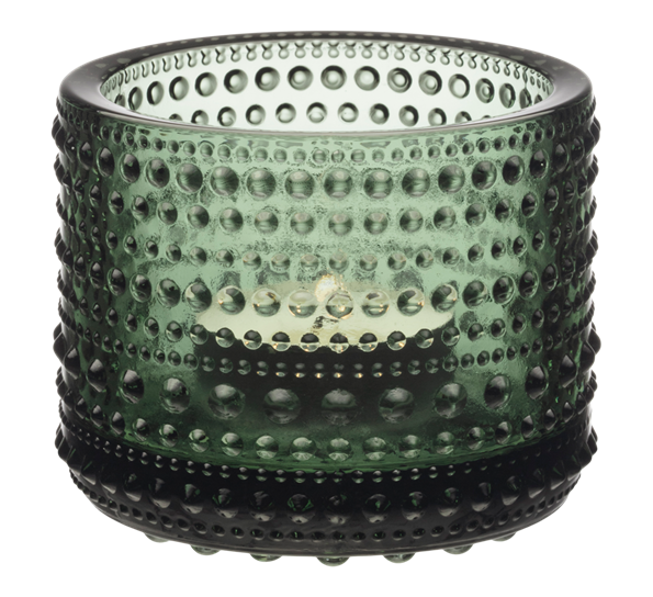 Kastehelmi pine grønn lyslykt 64mm fra Iittala