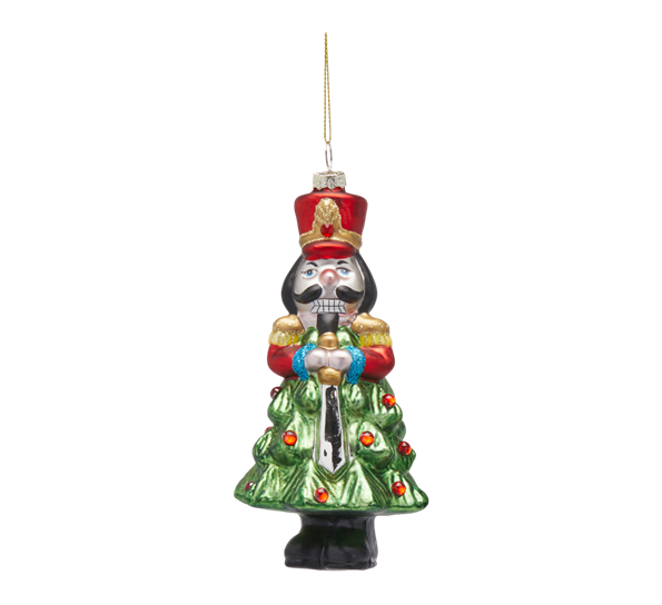 <p>Juletrepynt nøtteknekker 16,5 cm rød fra EDG</p>