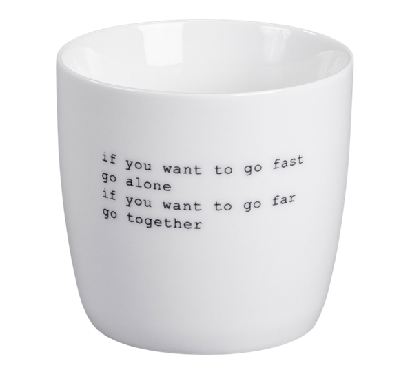 Krus If you want to go fast 30 cl hvit fra Sögne Home