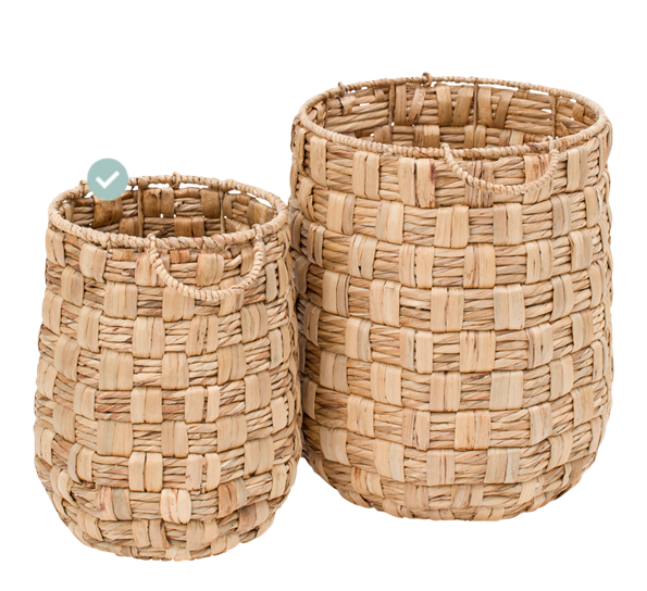 Lily høy kurv h47 cm vannhyasint natur fra Dixie