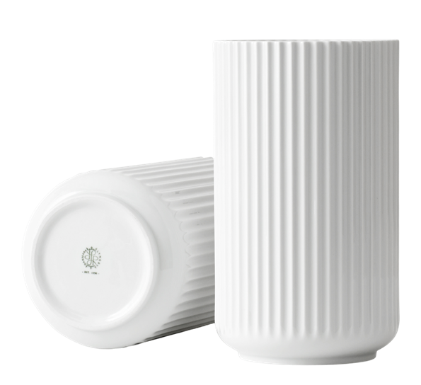 Lyngbyvase 25 cm hvit fra Lyngby Porcelæn