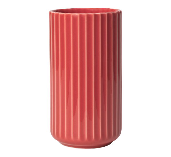 Lyngbyvase h15,5 cm rød porselen fra Lyngby Porcelæn