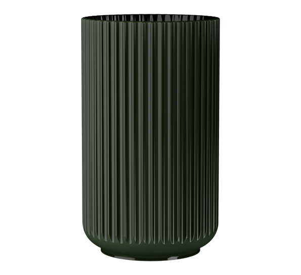 Lyngbyvase h31 cm mørk grønn porselen fra Lyngby Porcelæn