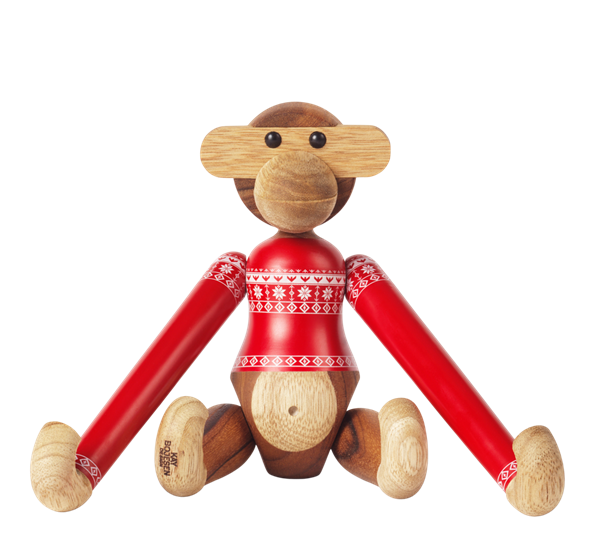 2024 Apekatt med julegenser liten fra Kay Bojesen