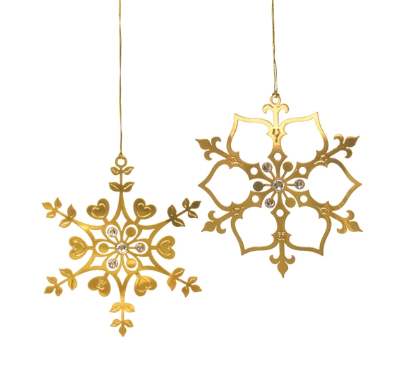 Iskrystaller gull 2pk fra Jette Frölich