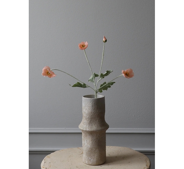 Kunstig blomst Poppy Valmue korall fra Botanè Studios