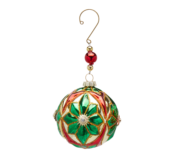 <p>Julekule ø8 cm grønn fra EDG</p>