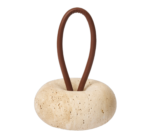 Wa dørstopper ø14 cm travertine natur Ferm Living