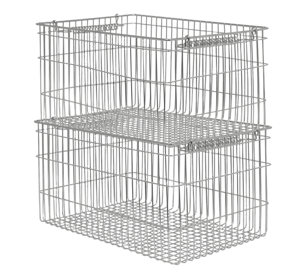 Cala stablekurv 2-pk 20 cm rustfritt stål Ferm Living