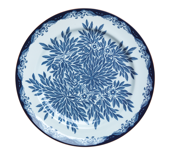 Ostindia Floris blå tallerken flat 27 cm fra Rörstrand