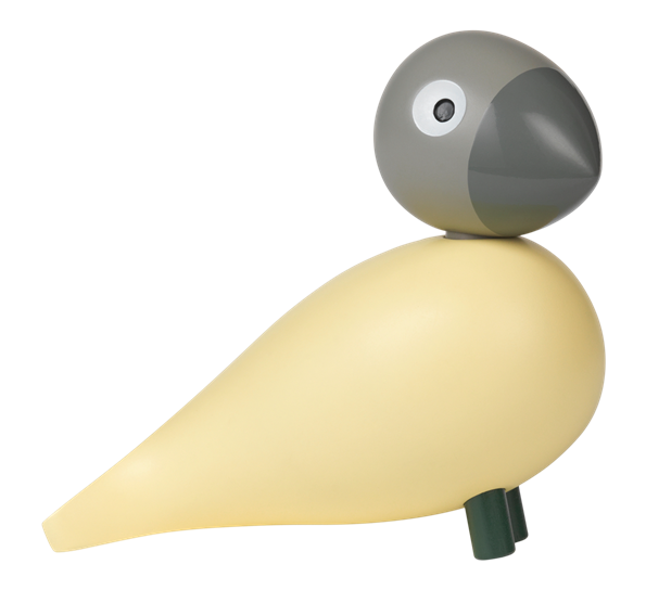 Sangfugl Bella 2025 h12,5 cm krem grå fra Kay Bojesen