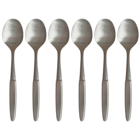Skaugum Stål dessertskjeer 6-pk børstet stål Skaugum Bestikk