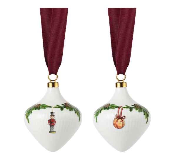 Stjerneriflet Jul ornamenter 8,5 cm 2 stk fra Royal Copenhagen