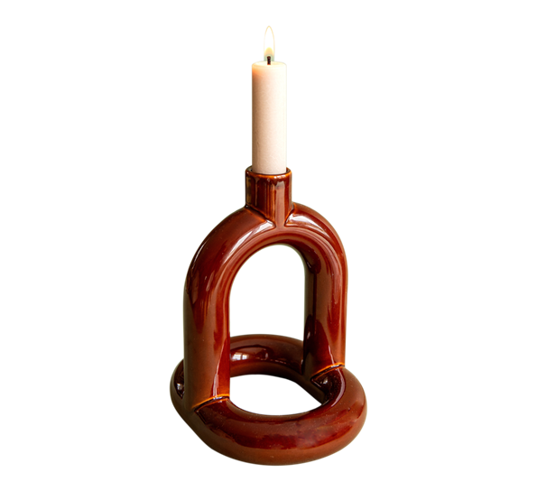 <p>Kapp lysestake 1. 17,8 cm chocolate brown NOIDOI</p>