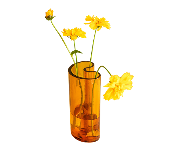 <p>Bror vase 16 cm amber NOIDOI</p>
