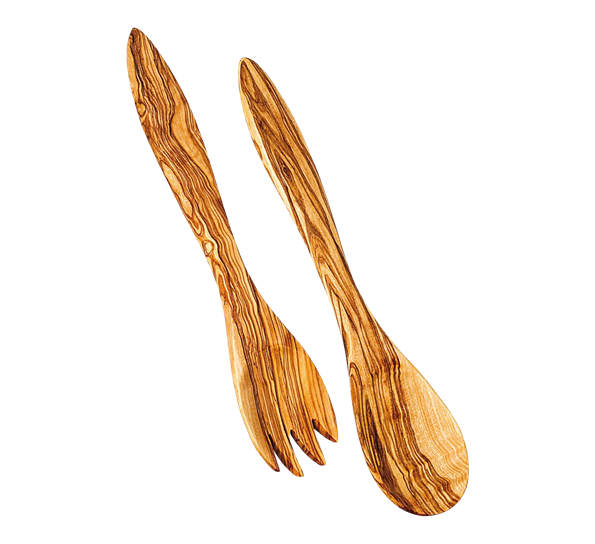 Salatbestikk 28 cm oliventre OlivArte