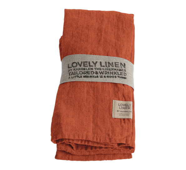 Lovely servietter 45x45 cm cayenne 4-pk Lovely Linen