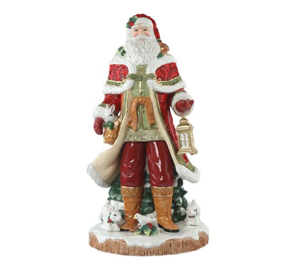 F&F julenisse med lanterne 49 cm fra Goebel