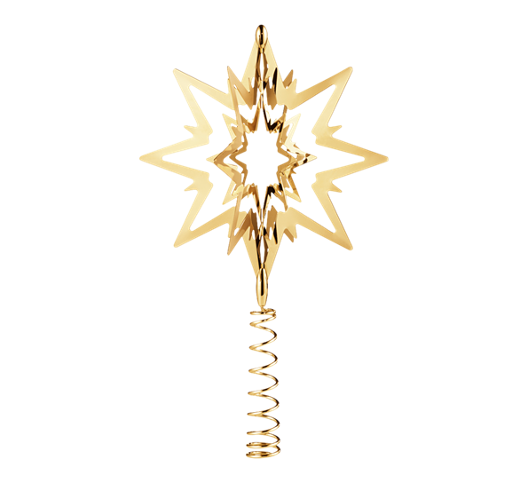 Toppstjerne liten gullbelagt fra Georg Jensen