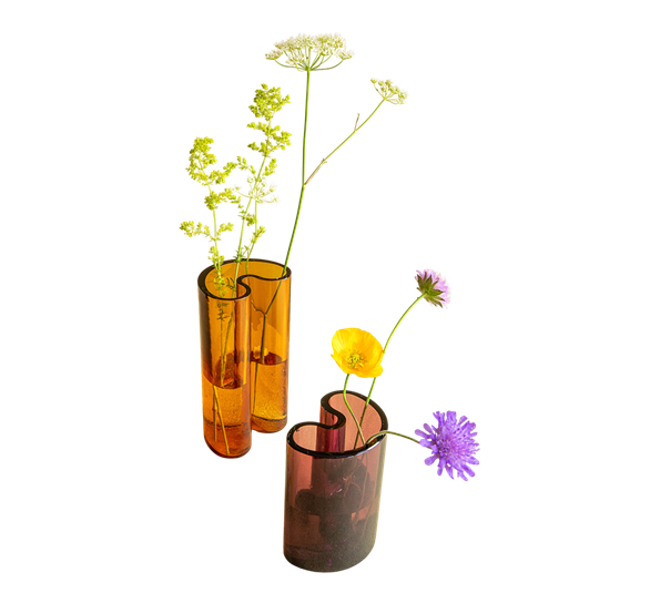 Bror vase 11 cm amber NOIDOI