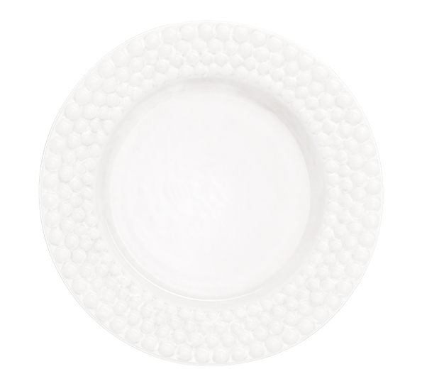 Bubbles tallerken 28 cm hvit fra Mateus