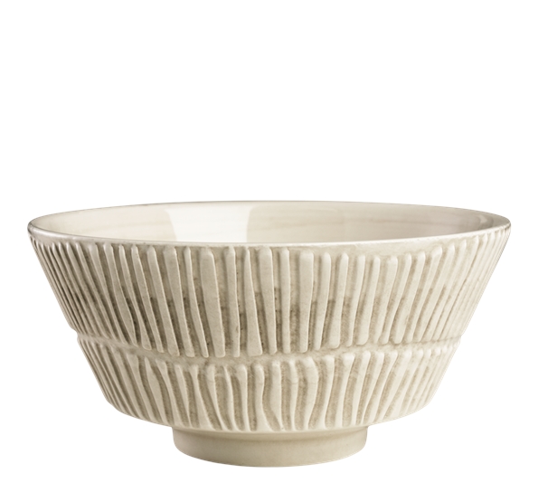 Stripes skål 16x8 cm 60 cl sand fra Mateus