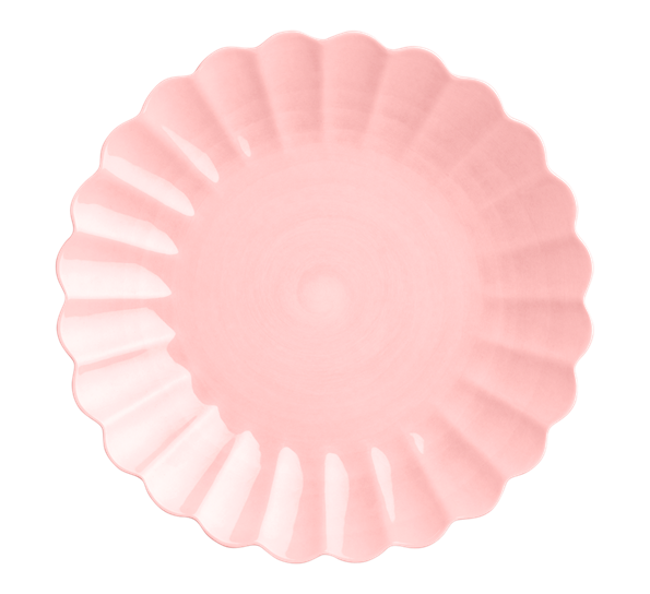 Oyster tallerken 28 cm lys rosa fra Mateus