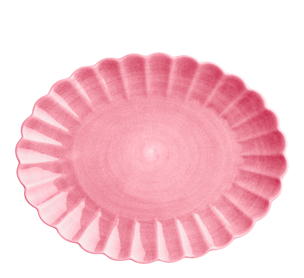Oyster serveringsfat 35x30 cm rosa fra Mateus